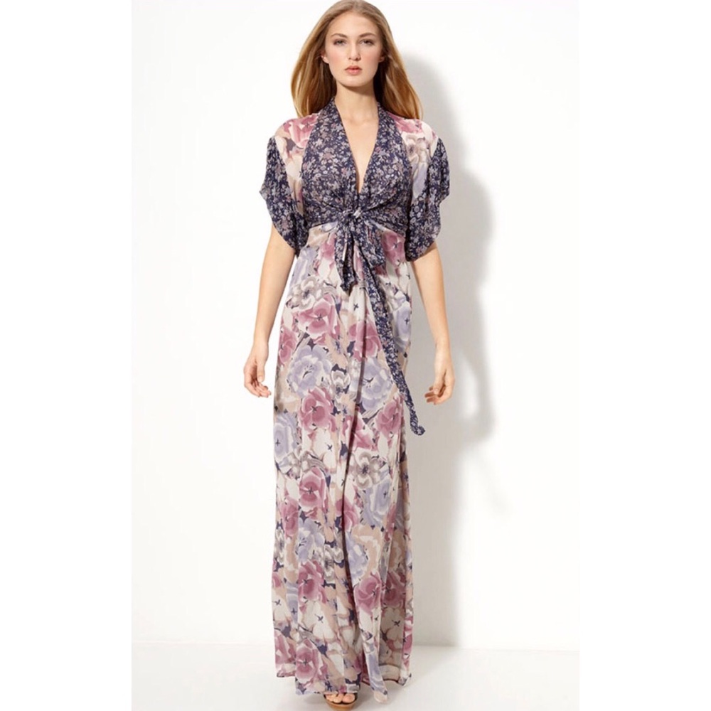 Winter Kate Silk Kimono Maxi Dress